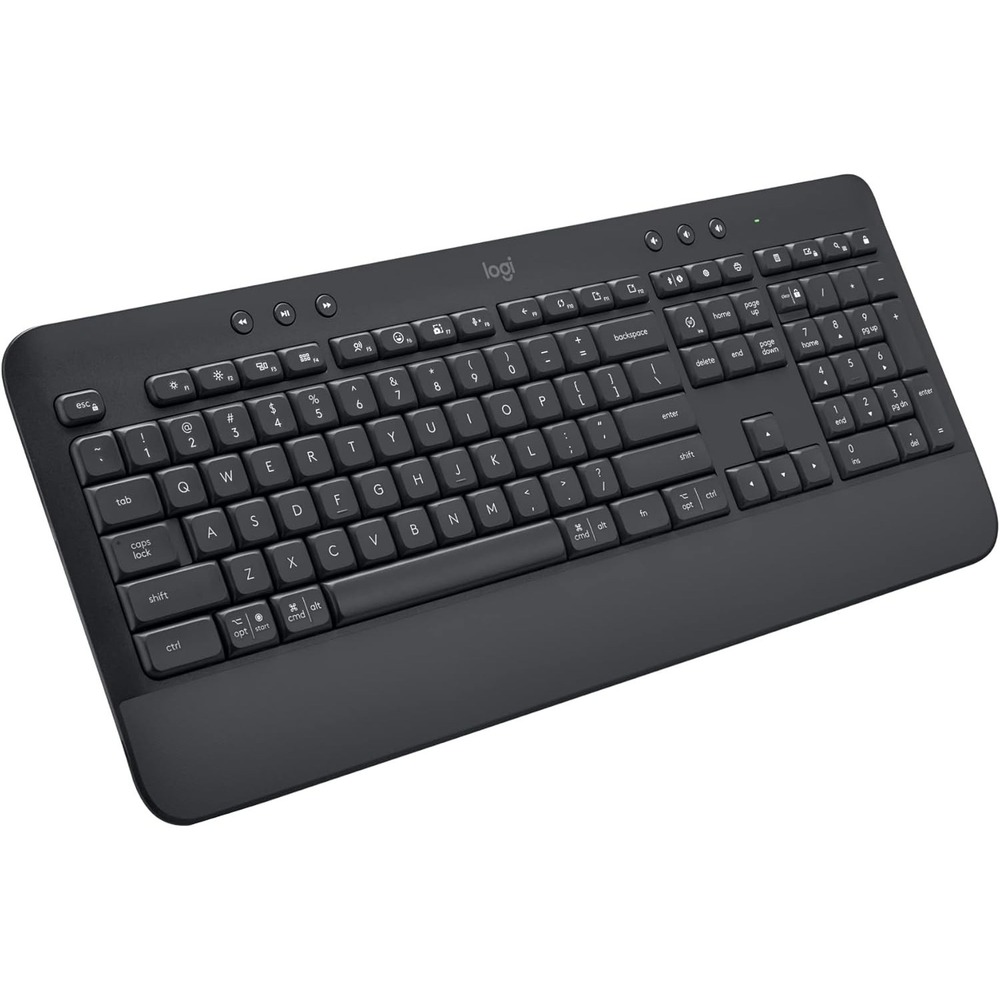 Logitech Signature K650 Bluetooth Keyboard Graphite USB Mac PC Wrist Support Ful